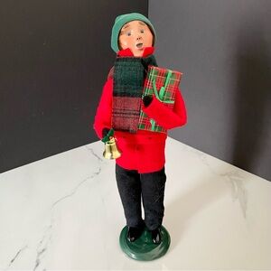 Caroler with Gifts and Bell by Byers' Choice